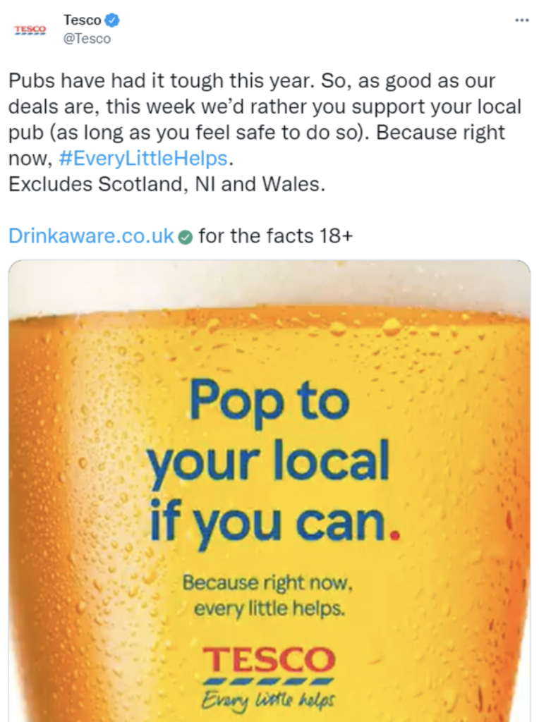 tesco public relations example