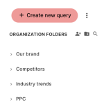 organizational folders for media monitoring in determ