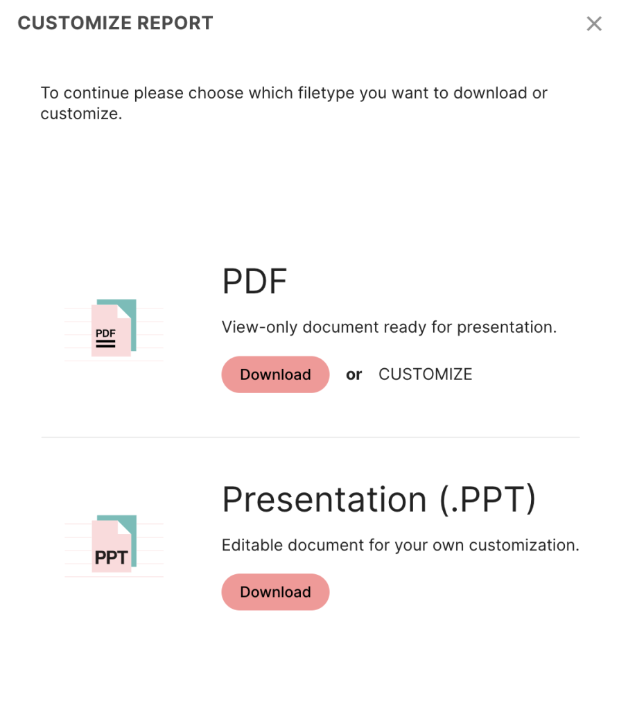 download report in determ